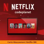 Abonnement Netflix 30€ Maroc – Carte Digitale à Activation Rapide